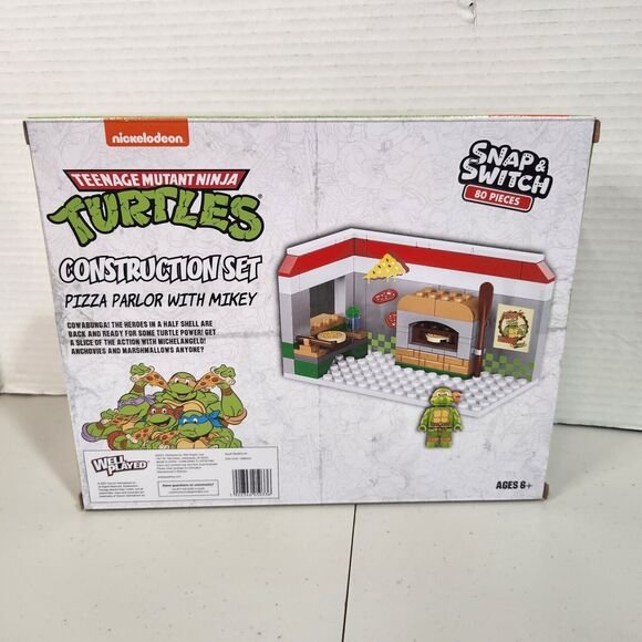Teenage Mutant Ninja Turtles Construction Set Pizza Parlor W/ Michelangelo TMNT - Picture 2 of 5